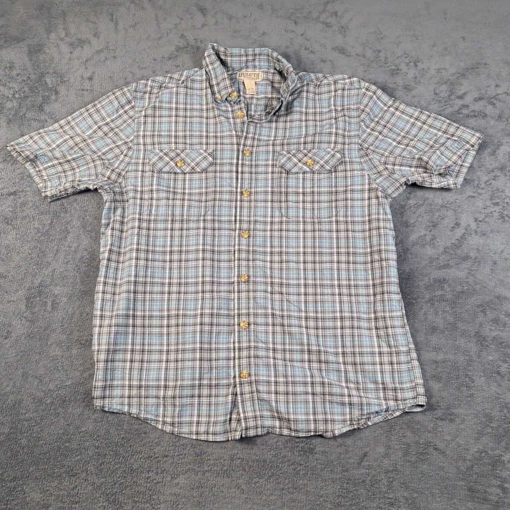 Duluth Trading Company  Plaid Button Down Shirt Men's Size XLT Comfort